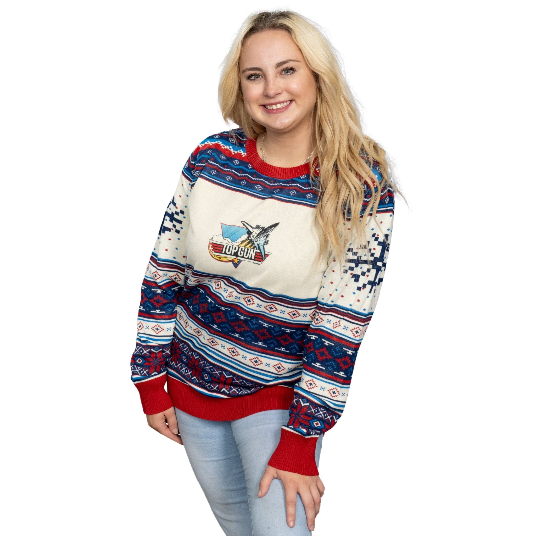 Top Gun Fighter Jet Christmas Sweater - TVStoreOnline