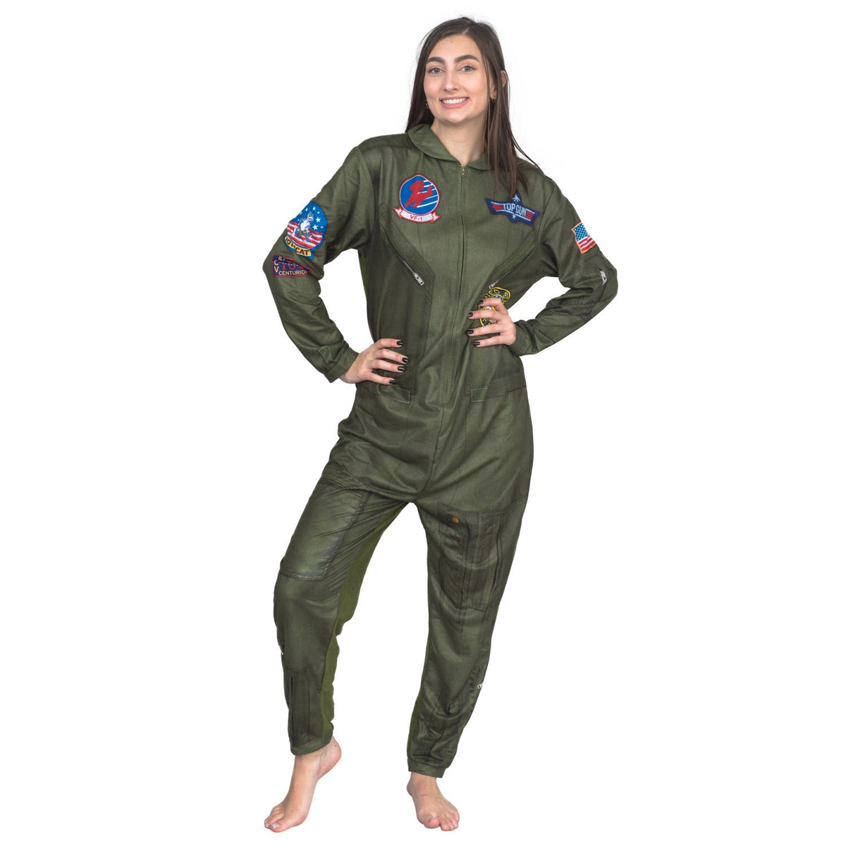 Top Gun Flight Suit Costume Pajama Union Suit - TVStoreOnline