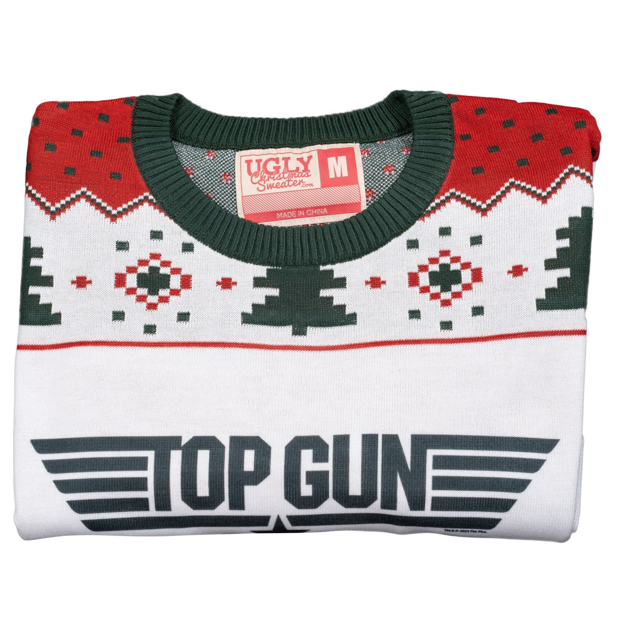 Top Gun Green Logo Christmas Sweater - TVStoreOnline