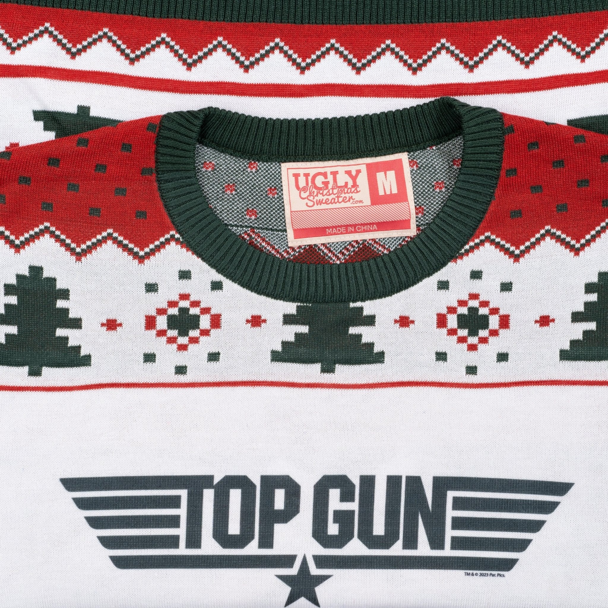 Top Gun Green Logo Christmas Sweater - TVStoreOnline