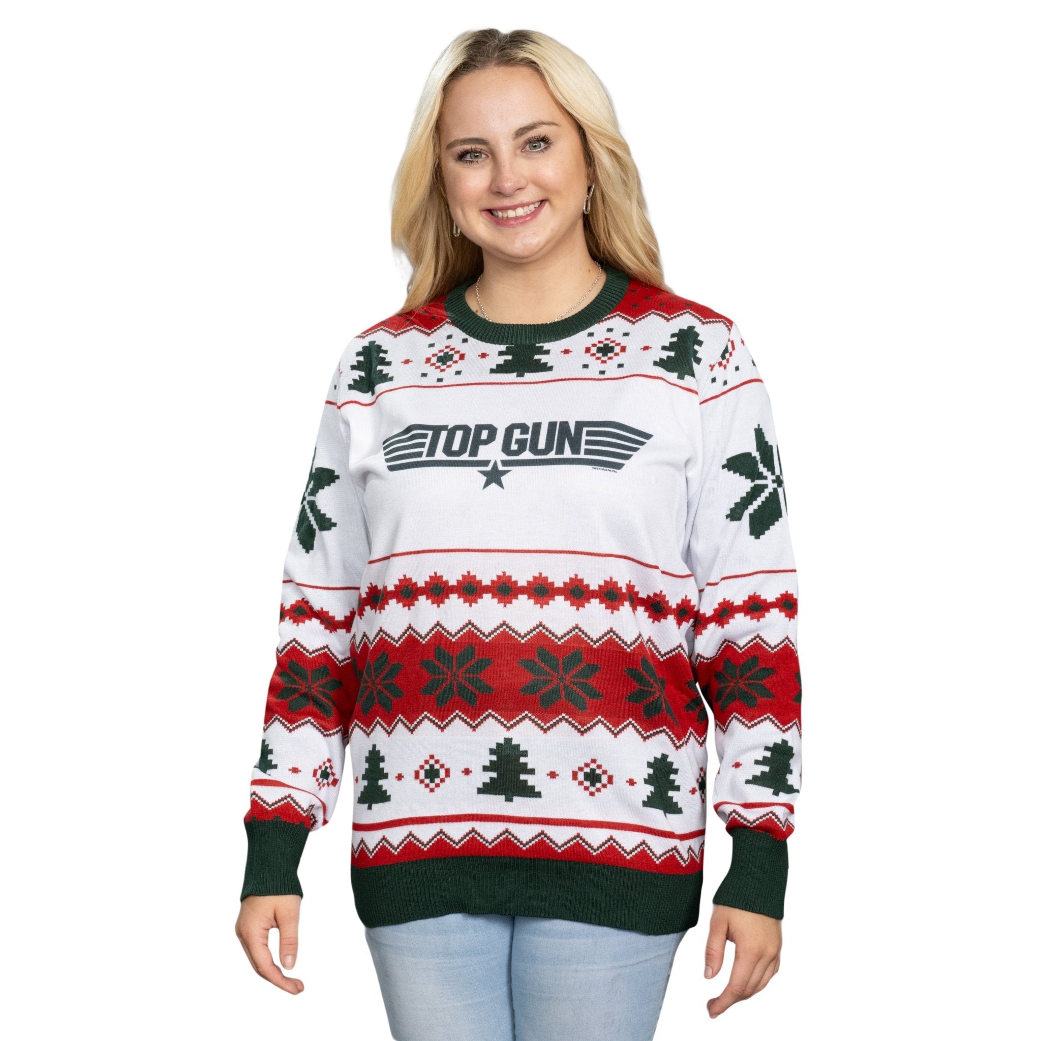 Top Gun Green Logo Christmas Sweater - TVStoreOnline