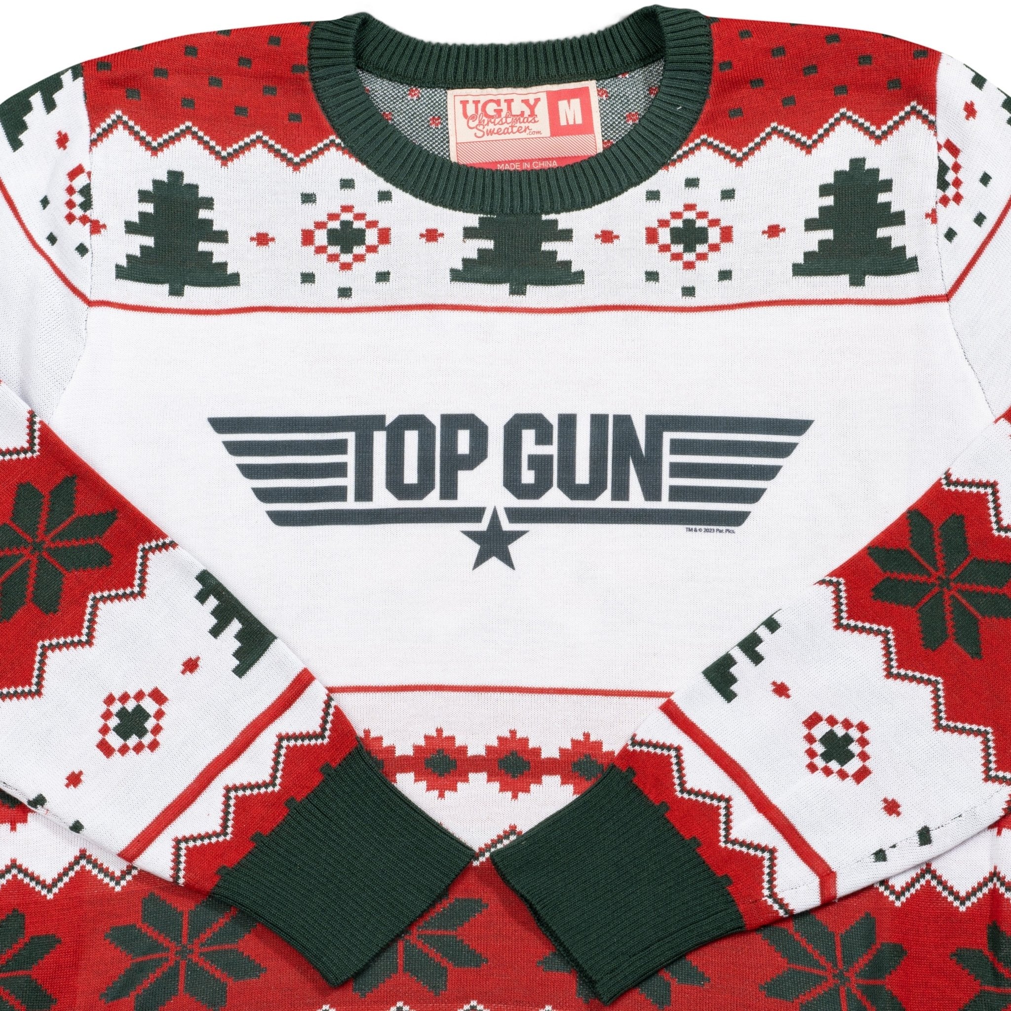 Top Gun Green Logo Christmas Sweater - TVStoreOnline