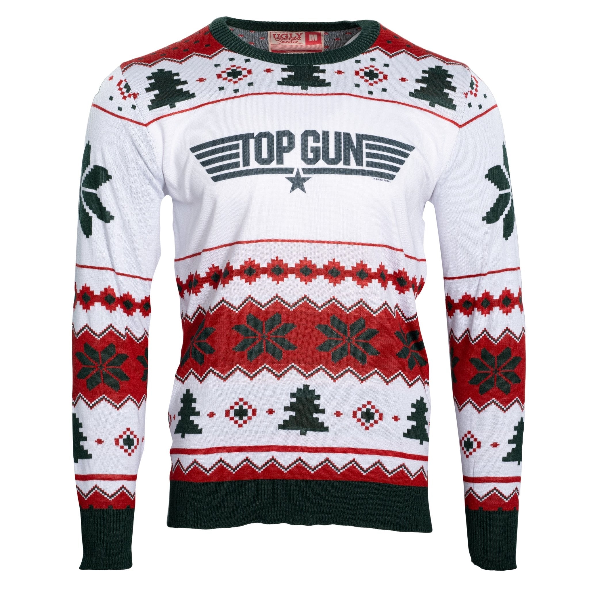 Top Gun Green Logo Christmas Sweater - TVStoreOnline