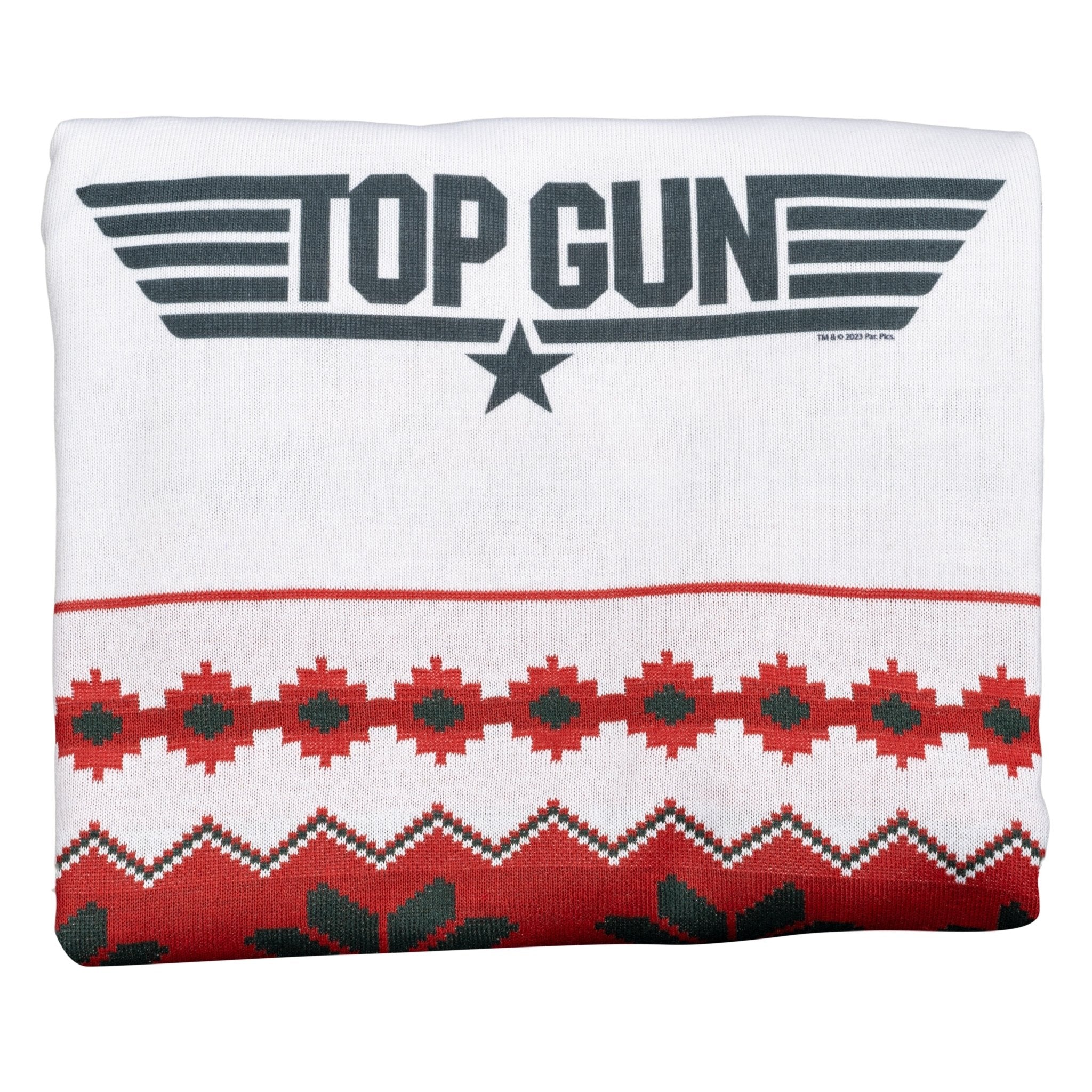 Top Gun Green Logo Christmas Sweater - TVStoreOnline