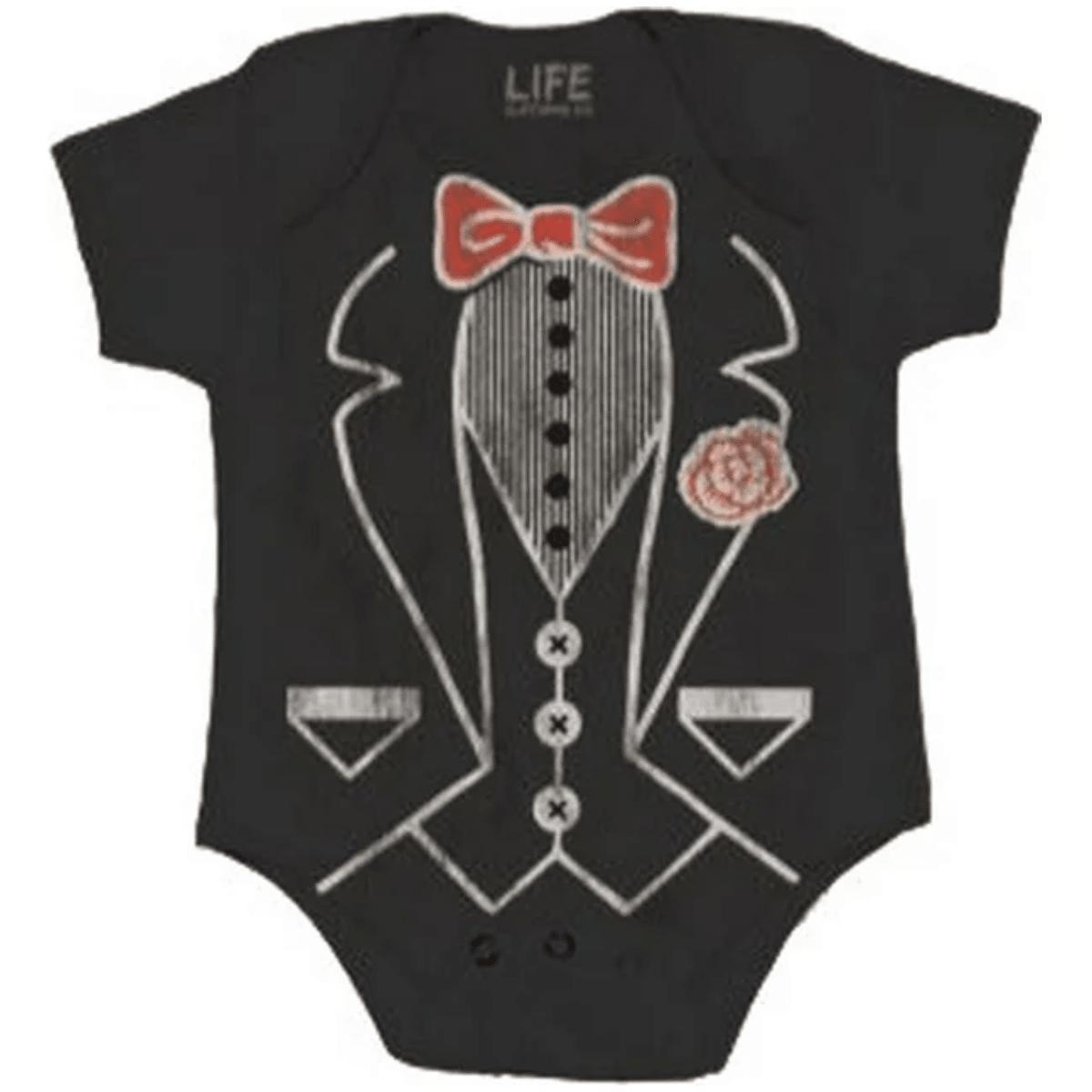 Tuxedo Tee Black Infant Baby Onsie - TVStoreOnline