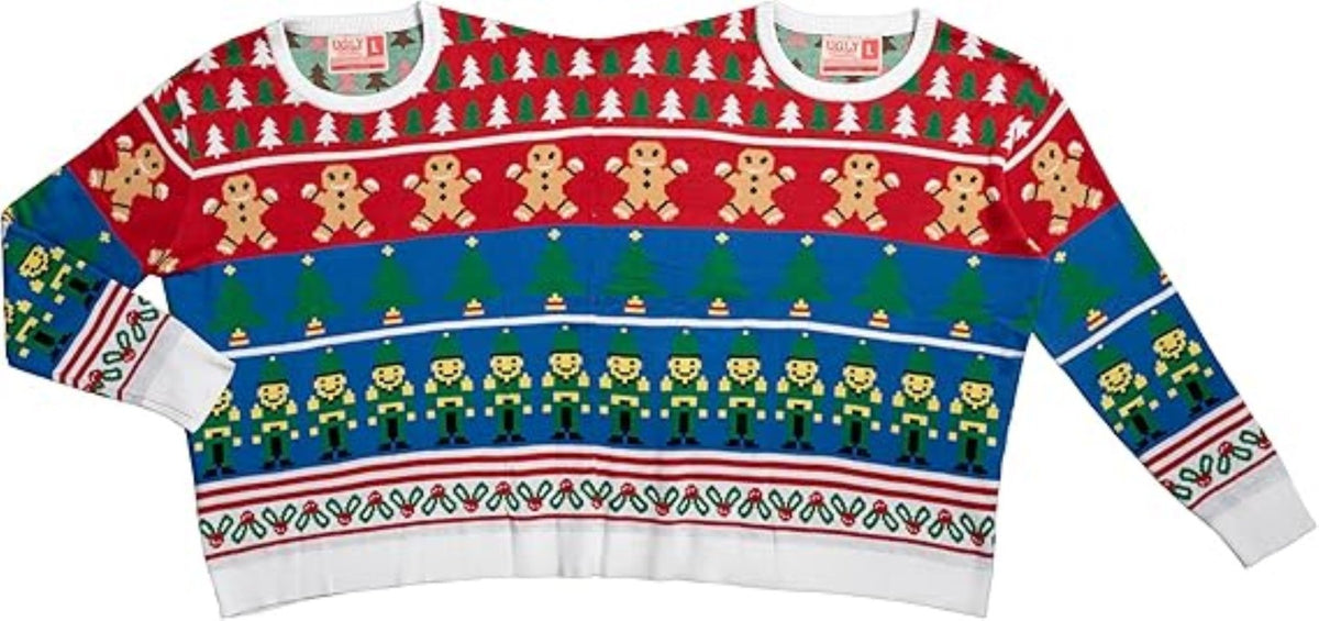 Two Person/Couples Adult Funny Ugly Christmas Sweater Costume - TVStoreOnline