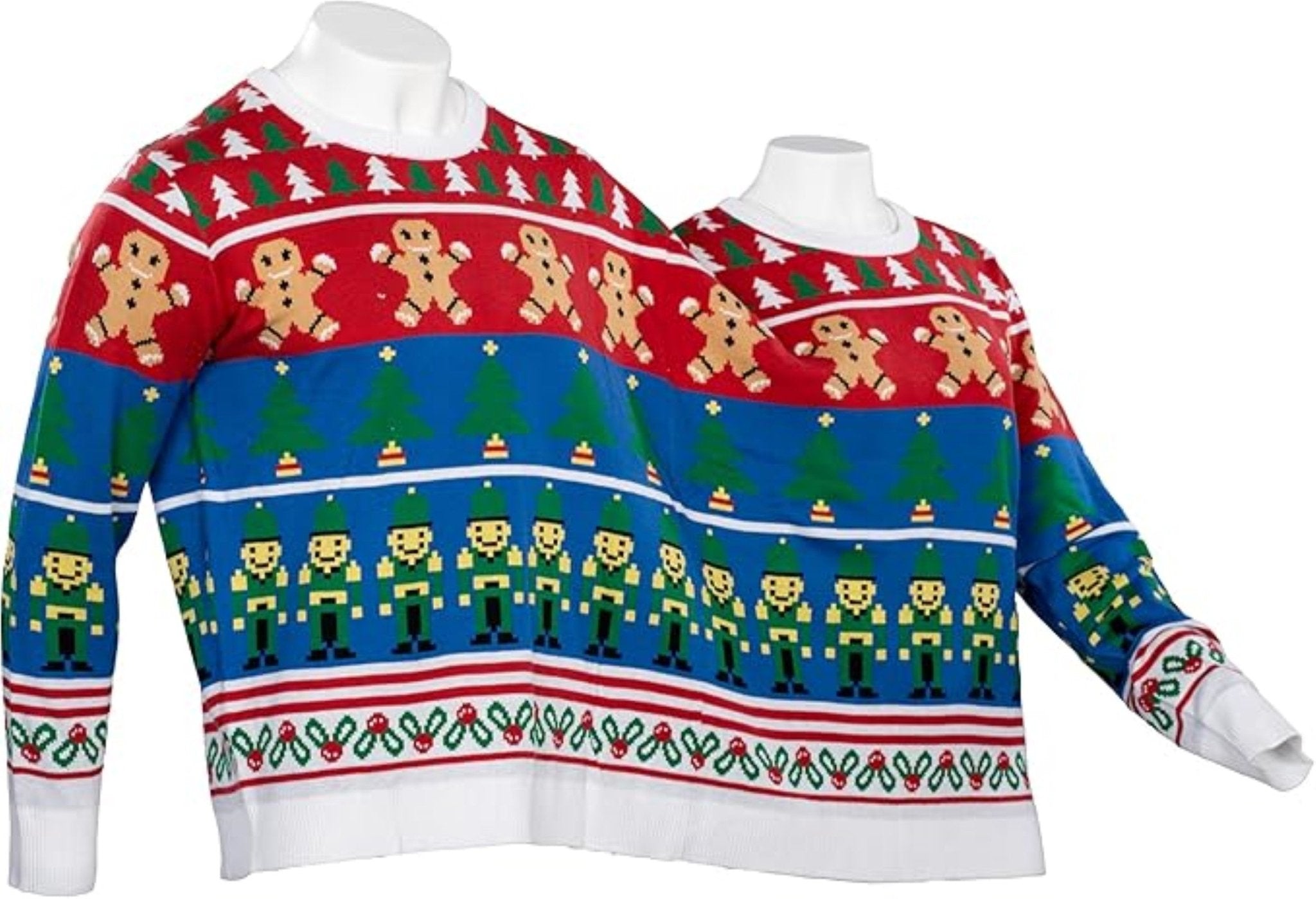 Two Person/Couples Adult Funny Ugly Christmas Sweater Costume - TVStoreOnline