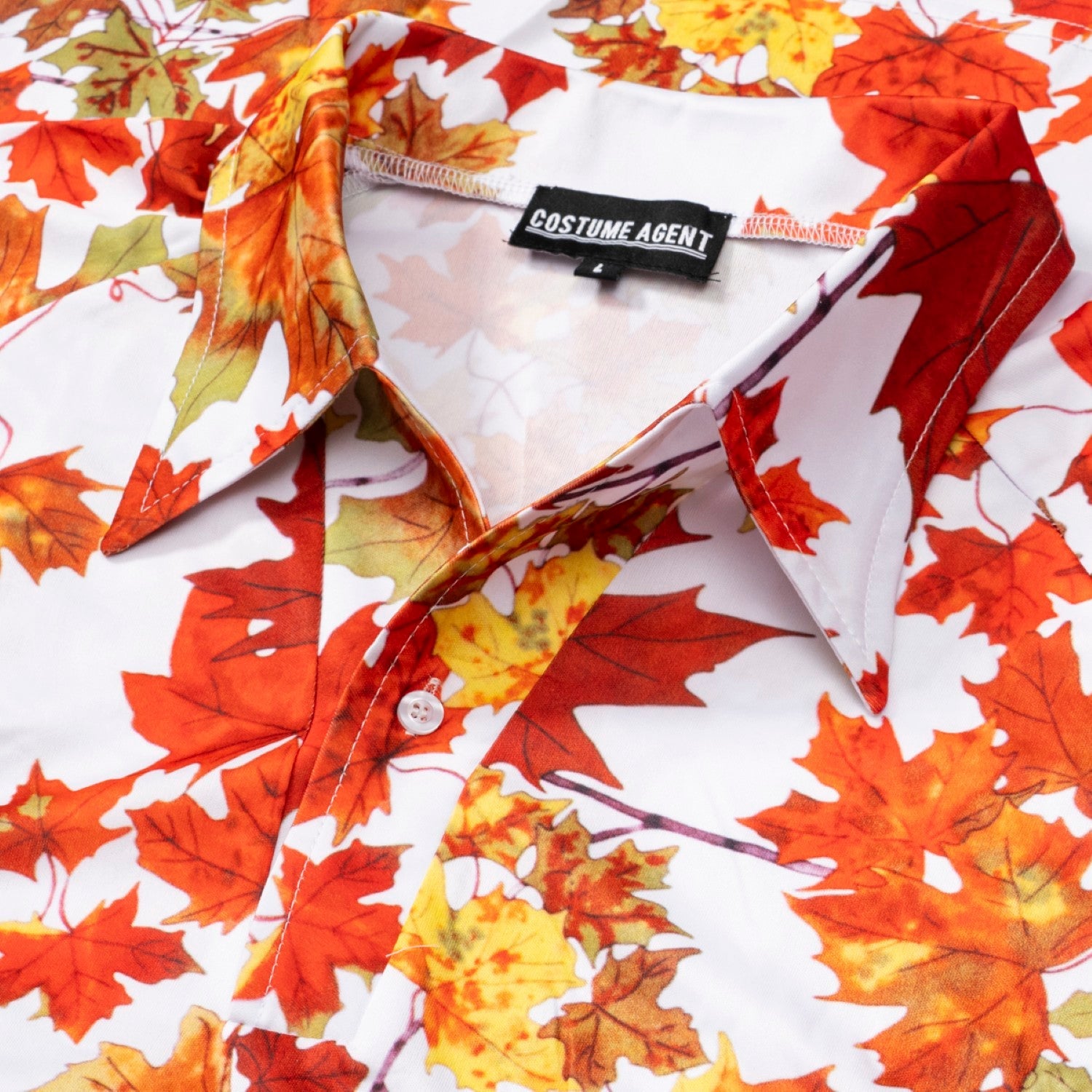 Tyler Durden Maple Leaf Button Up Shirt Adult Halloween Costume Cosplay Shirt - TVStoreOnline