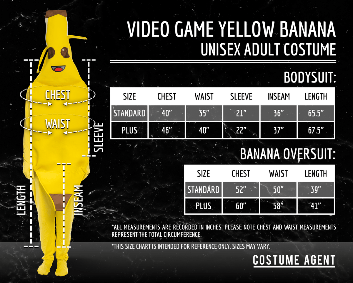 Video Game Yellow Banana Peeled Halloween Costume - TVStoreOnline