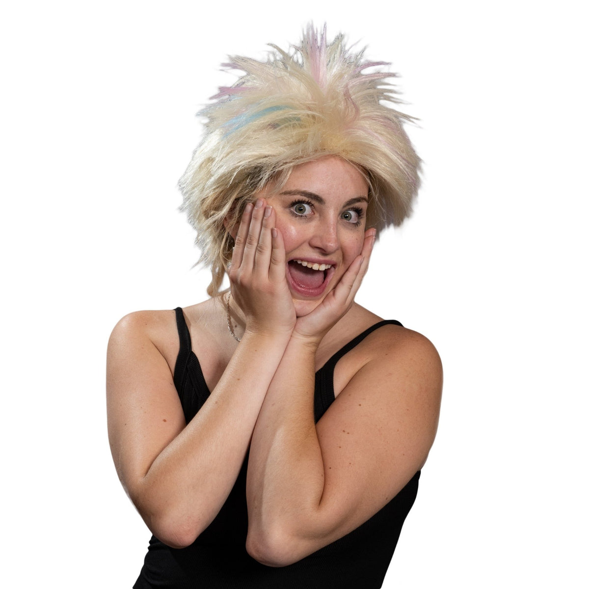 Weird Beauty Doll 1980's Short Hair Punk Halloween Cosplay Costume Blonde Wig - TVStoreOnline
