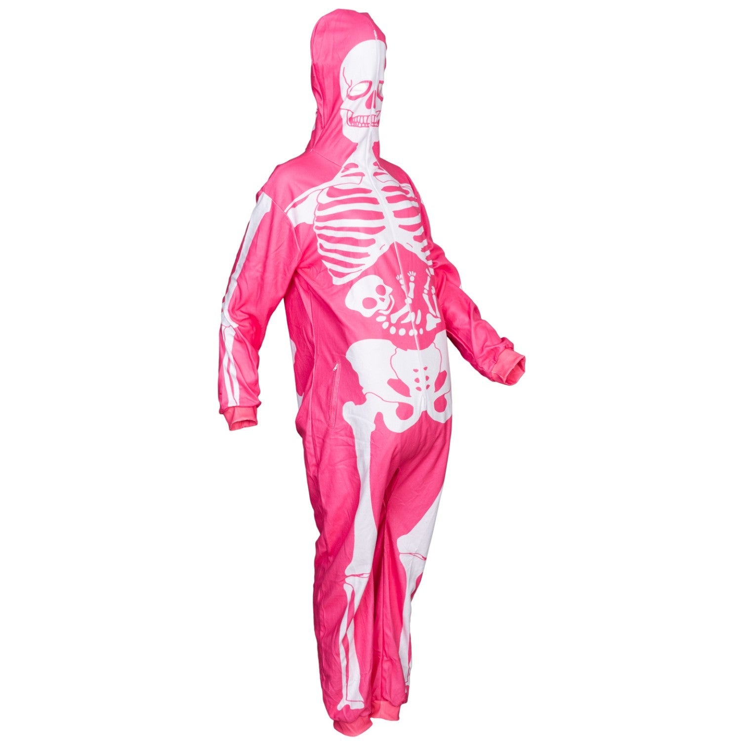 Women's Pink Skeleton Halloween Costume Cosplay Jumpsuit (With Mask) - TVStoreOnline