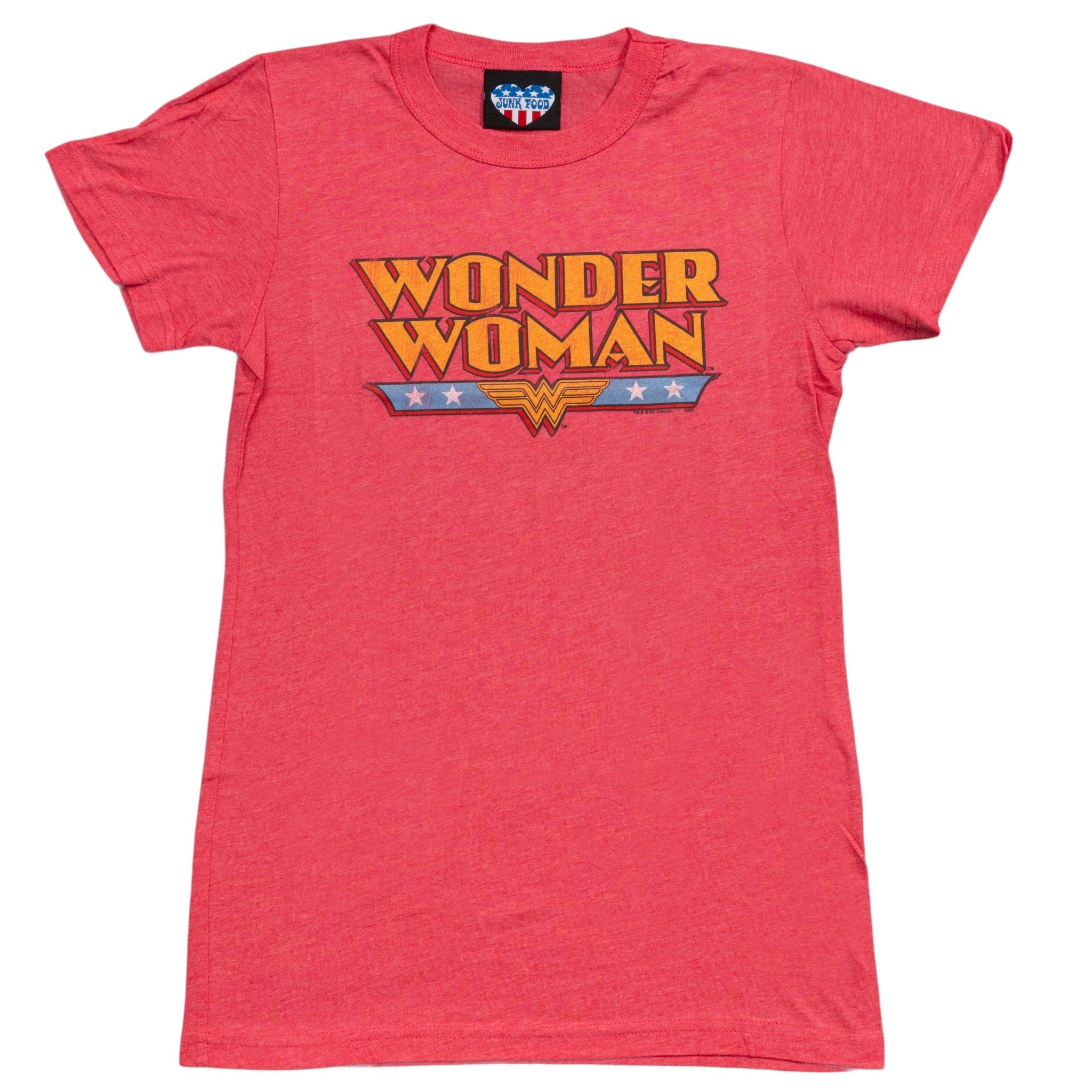 Wonder Woman Logo Red Juniors T-Shirt - TVStoreOnline