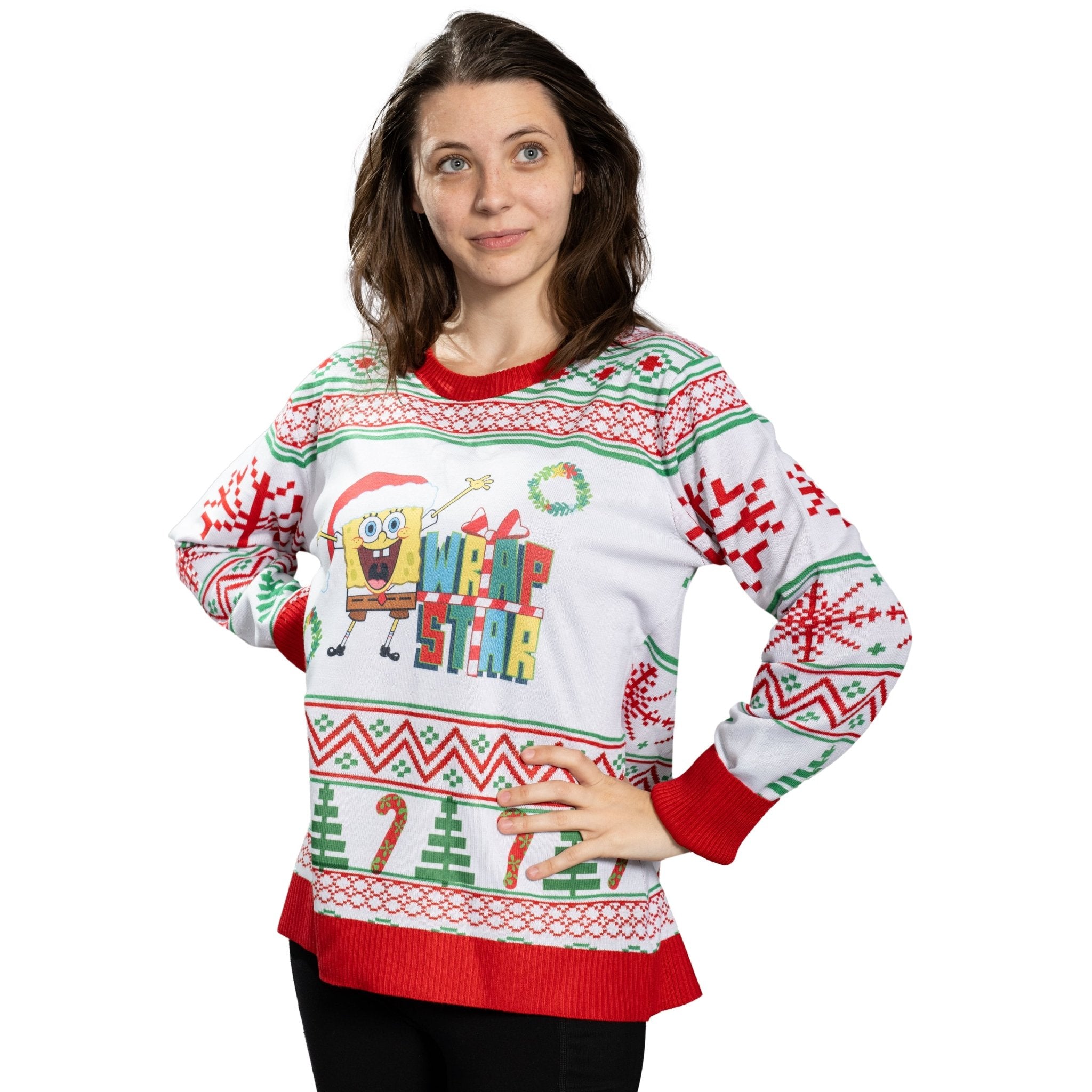 Wrap Star SpongeBob Christmas Sweater - TVStoreOnline