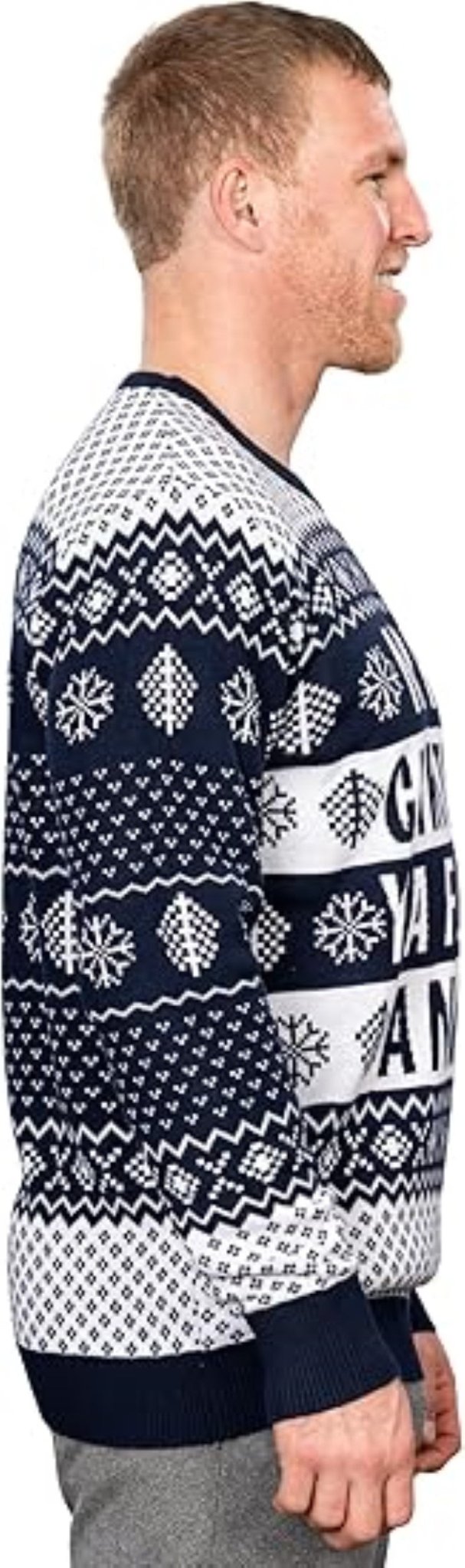 Ya Filthy Animal Quote Adult Unisex Ugly Christmas Sweater (Navy) - TVStoreOnline