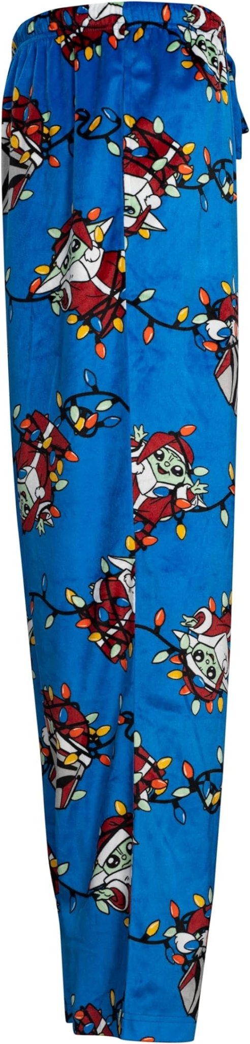 Yoda Grogu Lights Adult Unisex Blue Pajama Lounge Pants - TVStoreOnline