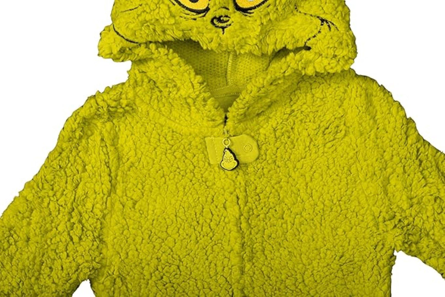 Youth Kids Toddler Grinch Sherpa Union Suit Pajamas Halloween Cosplay Costume - TVStoreOnline