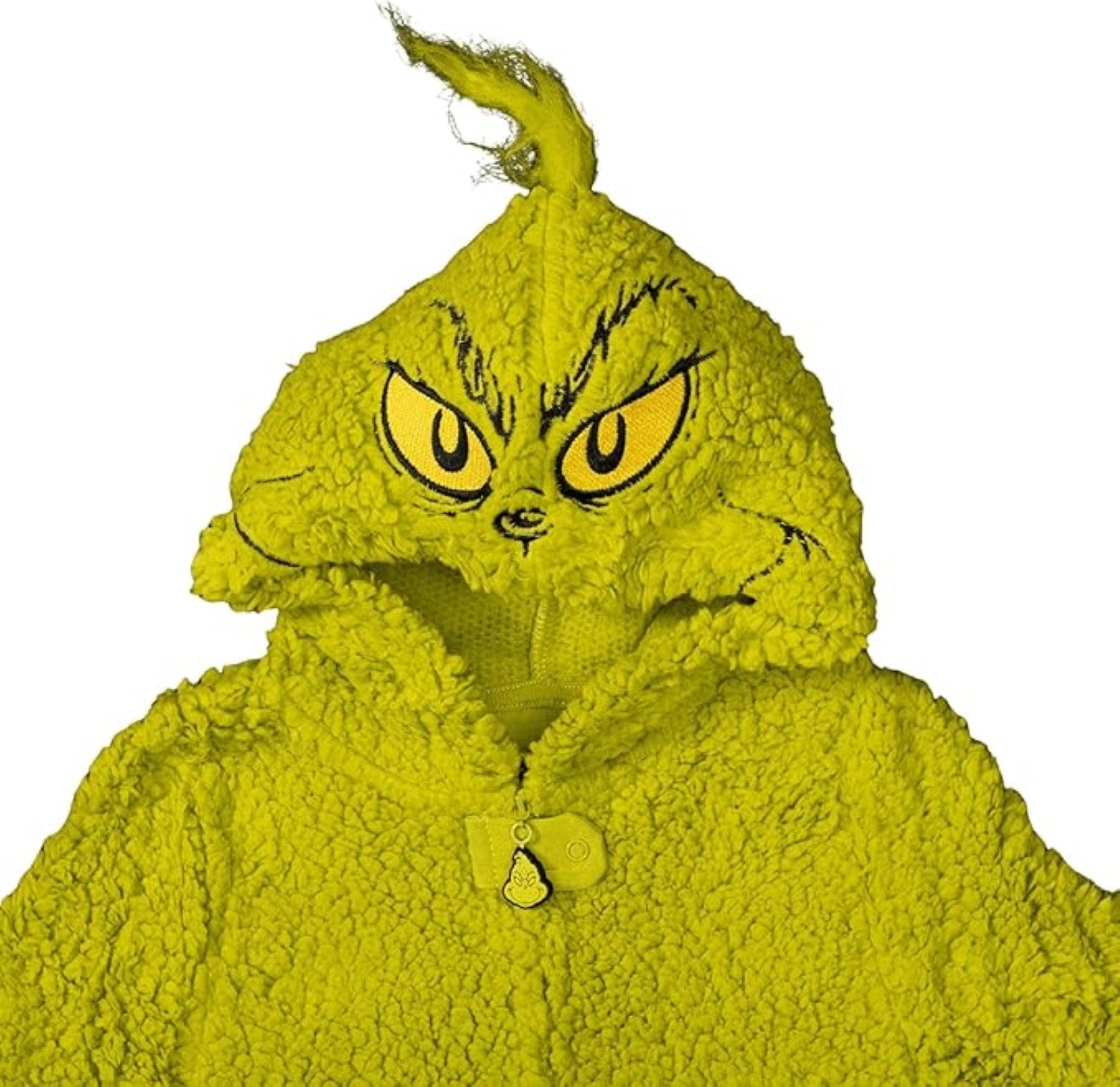 Youth Kids Toddler Grinch Sherpa Union Suit Pajamas Halloween Cosplay Costume - TVStoreOnline
