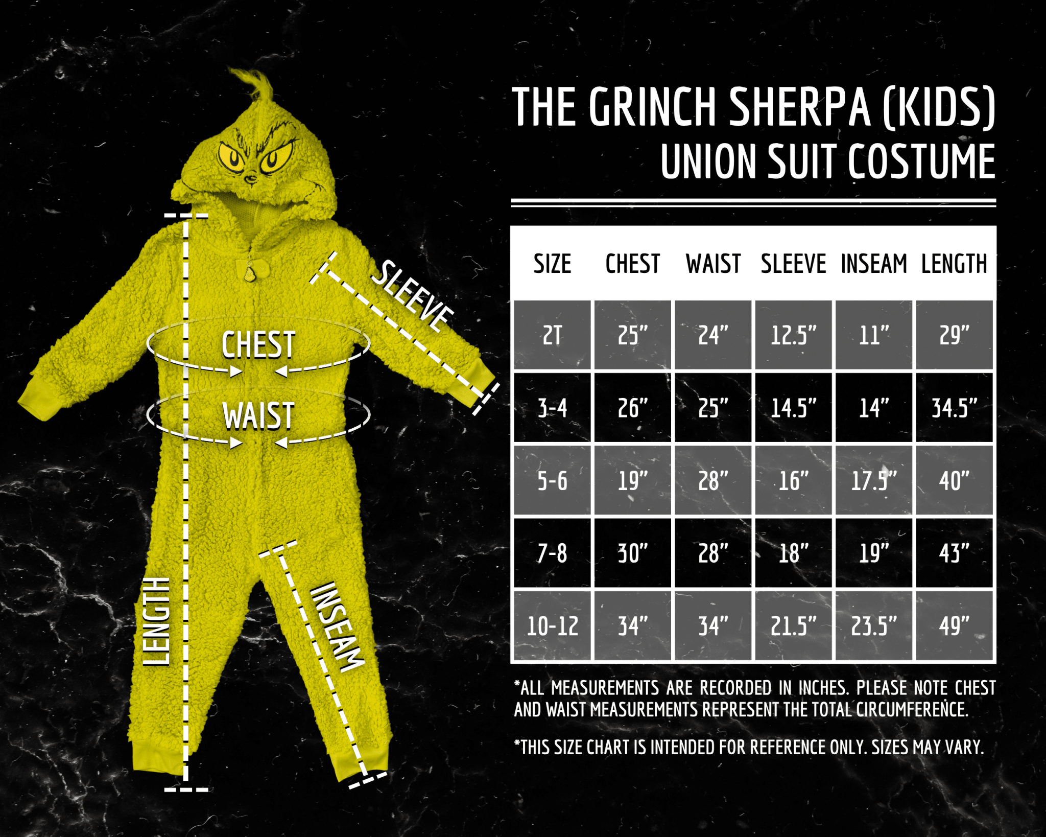 Youth Kids Toddler Grinch Sherpa Union Suit Pajamas Halloween Cosplay Costume - TVStoreOnline
