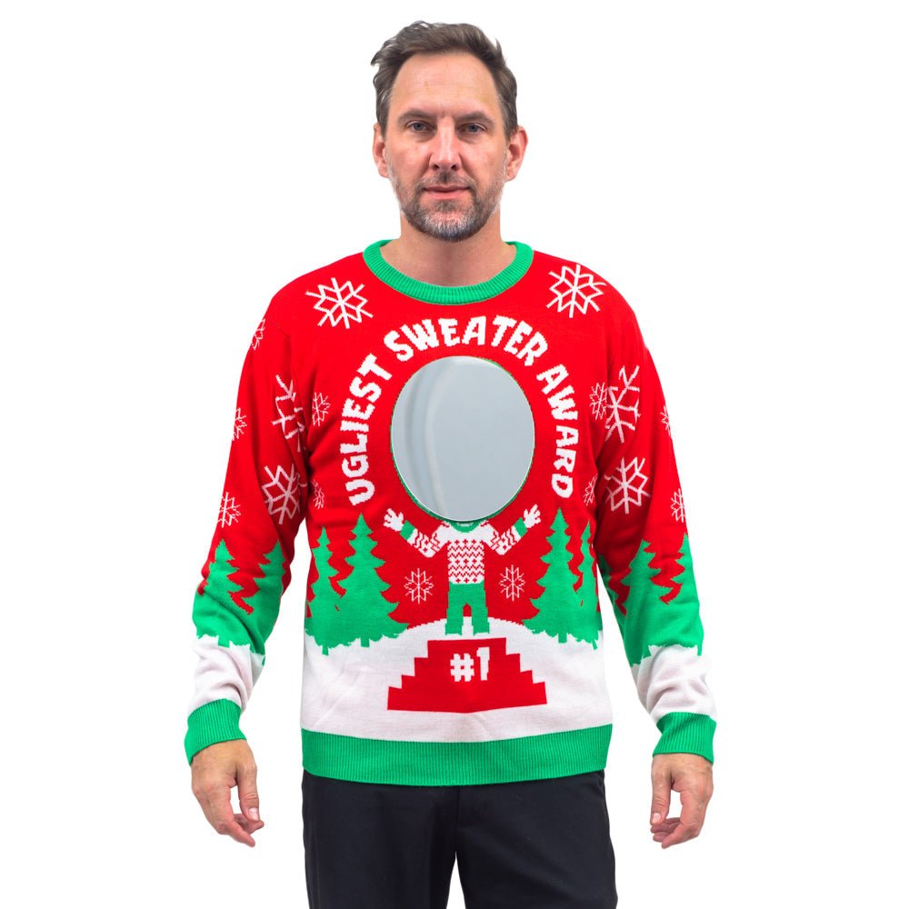 3D Mirror Ugliest Sweater Award Sweater - TVStoreOnline