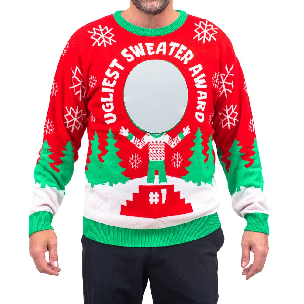 3D Mirror Ugliest Sweater Award Sweater - TVStoreOnline