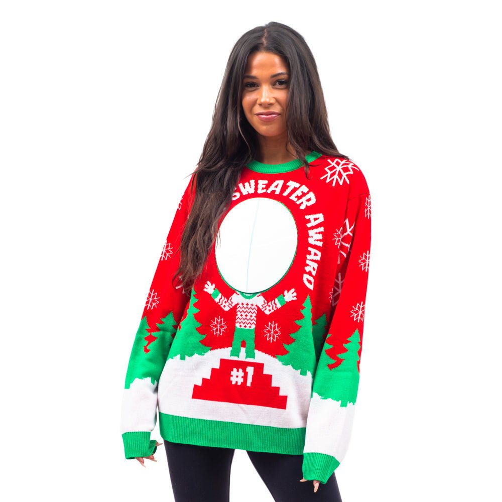 3D Mirror Ugliest Sweater Award Sweater - TVStoreOnline