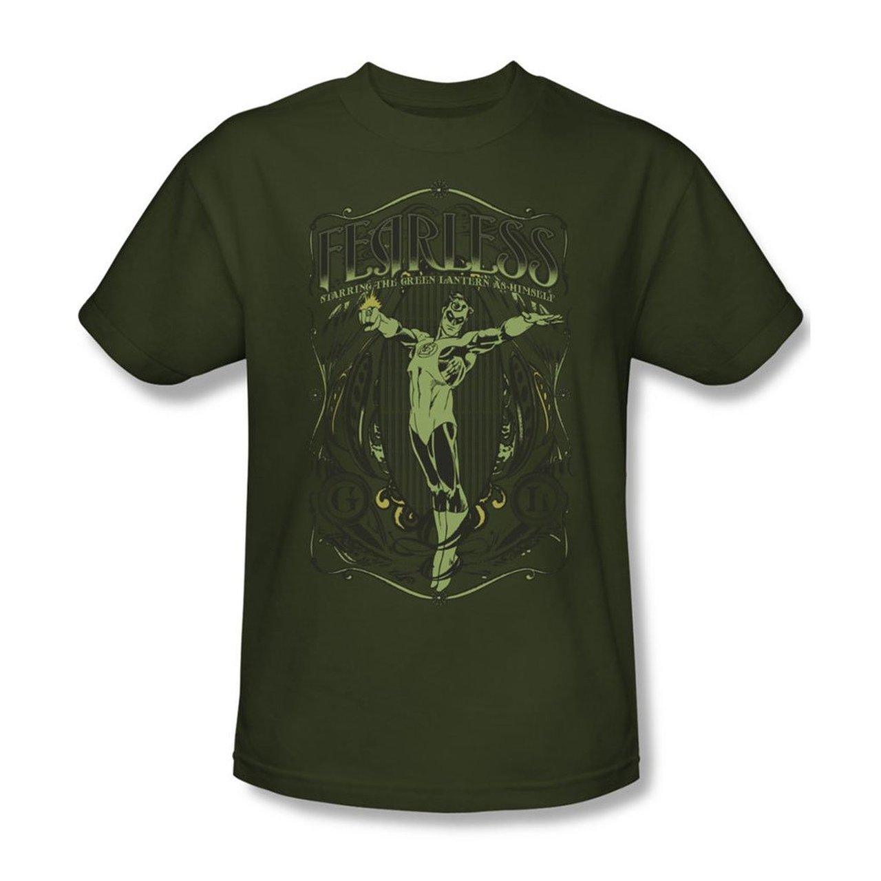 Green Lantern Fearless Military Green T-shirt-tvso