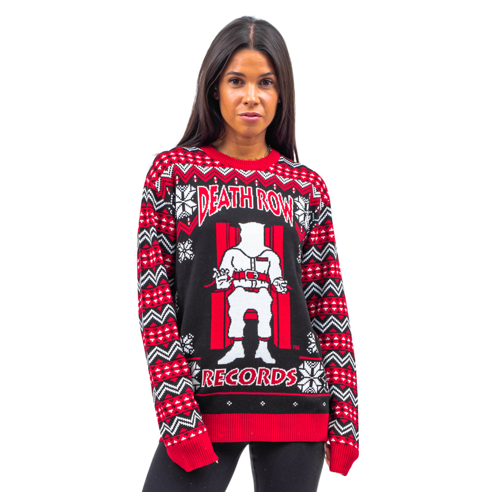 Death Row Records Inmate Fair Isle Adult Ugly Christmas Sweater