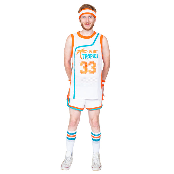 Jackie Moon Basketball Player Flint Tropics #33 Jersey and Shorts Hall