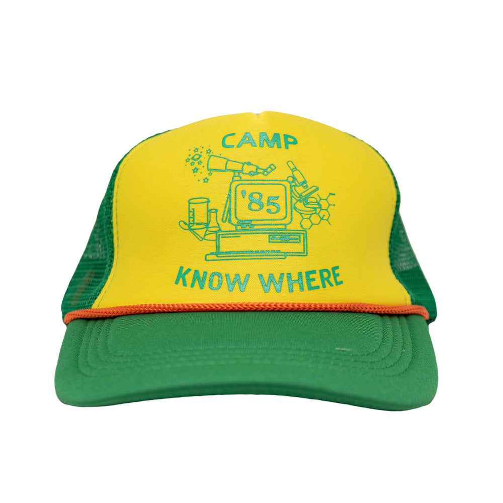Dustin Camp Know Where Green and Yellow Trucker Hat