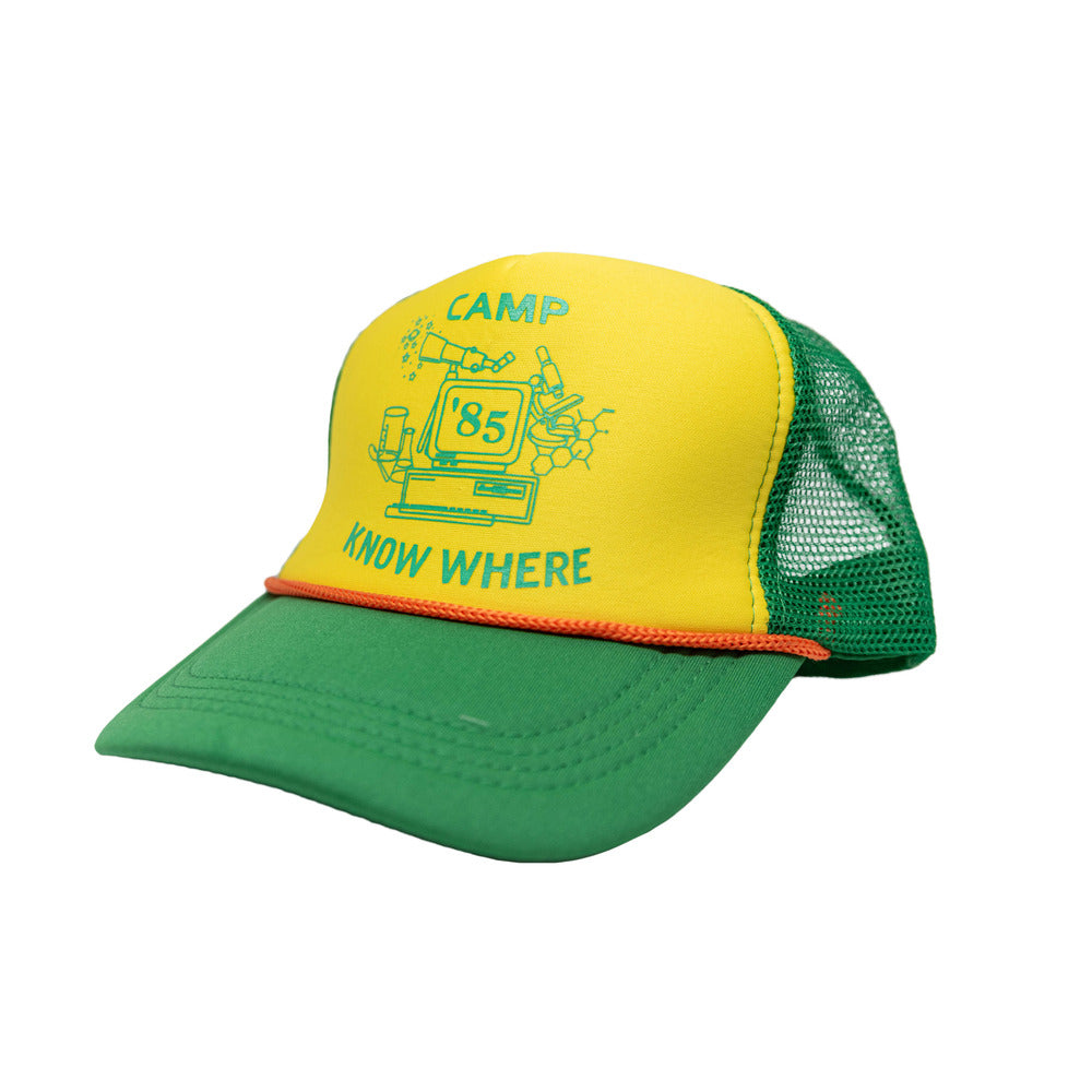 Dustin Camp Know Where Green and Yellow Trucker Hat