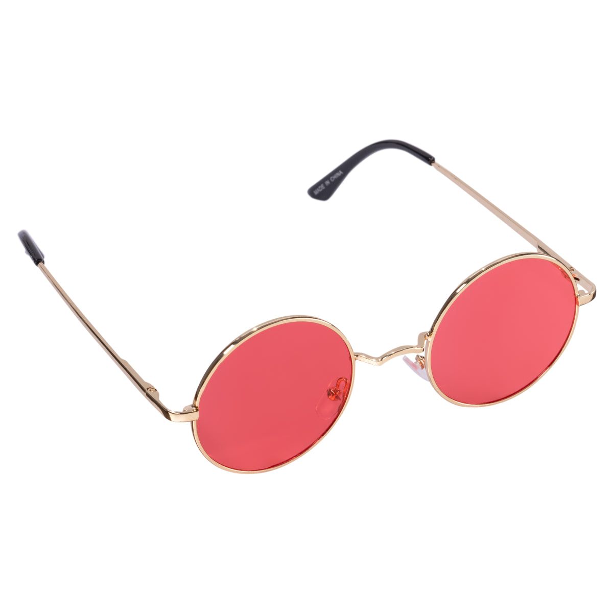 John Lennon Vintage Round Sunglasses Costume Accessory - Red