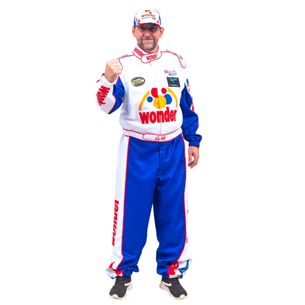 Ricky Bobby Driver Deluxe Jumpsuit and Hat Halloween Costume Cosplay