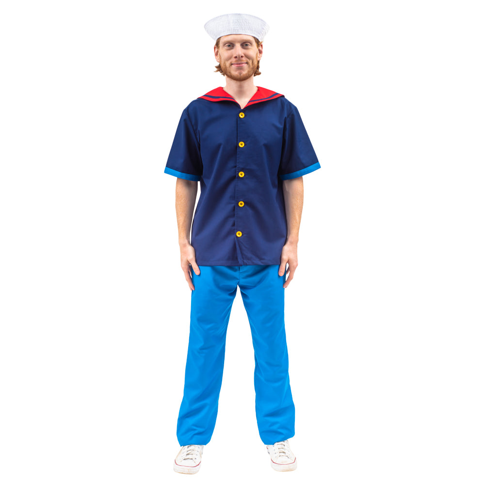 Sailor Man Adult Halloween Costume Muscle Spinach Captain Cosplay
