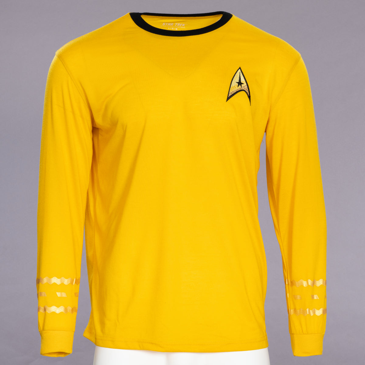 Star Trek Gold Commander Long Sleeve Shirt Captain Kirk Commander Cosplay