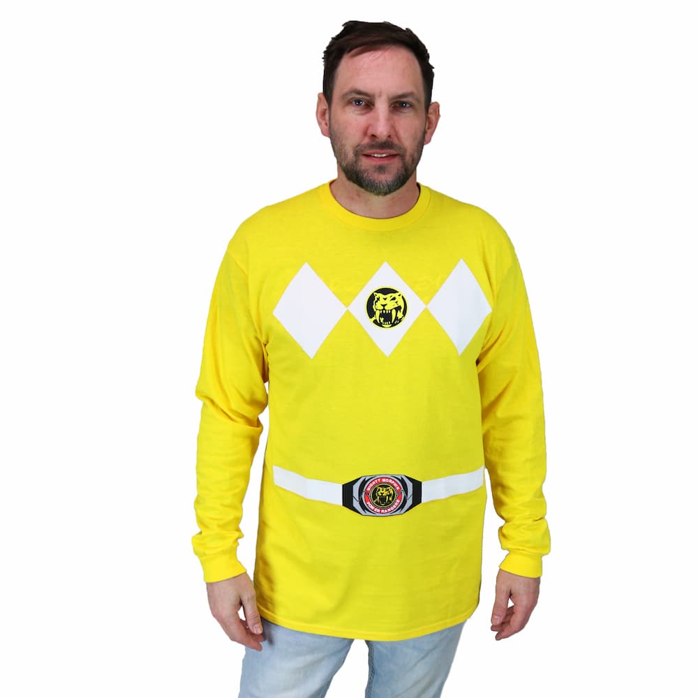 T-shirt Manches Longues Power Rangers Taille L - Occasion En Excellent état, Motif Graphique Multicolore