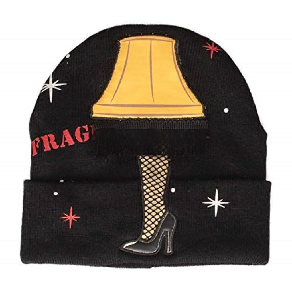 A Christmas Story Fragile Leg Lamp with Lights & Tassels Beanie - TVStoreOnline