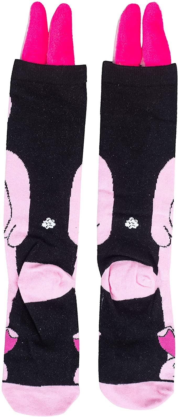A Christmas Story Movie Ralphie Pink Bunny Socks 3D Ears Holiday Gift - TVStoreOnline