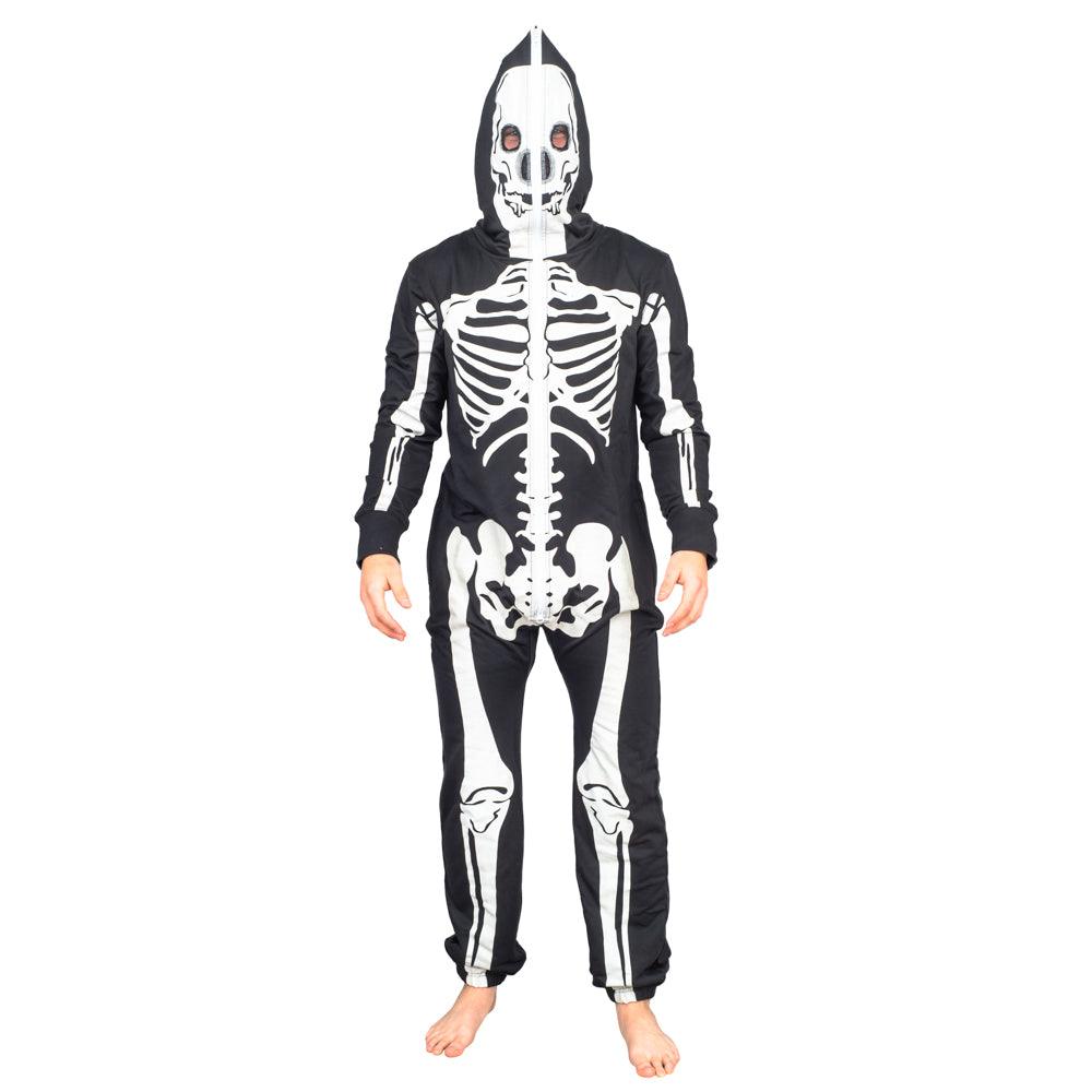 Adult Halloween Skeleton Cosplay Costume Glow in Dark Jumpsuit - TVStoreOnline