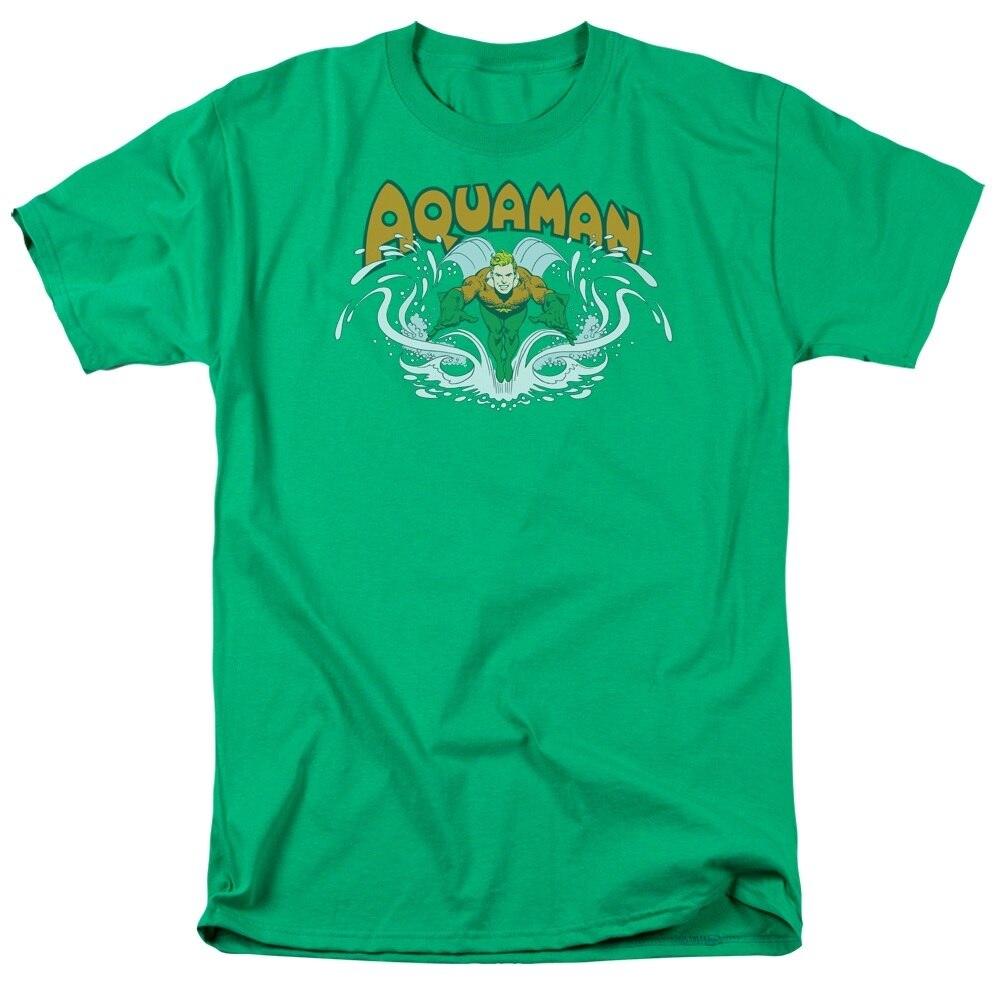 Aquaman Splash Green T-shirt Tee-tvso