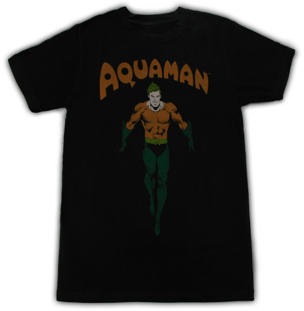 Aquaman Standing Faded T-shirt