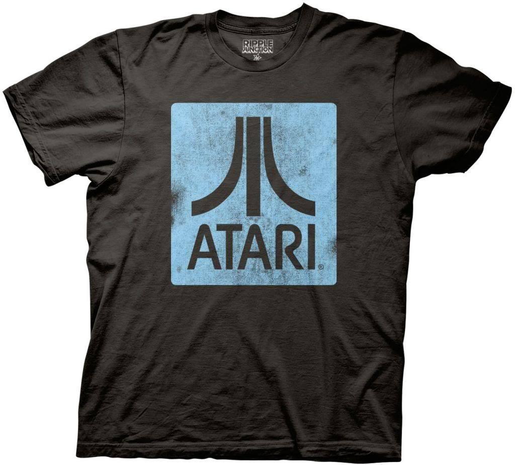 Atari Distressed Classic Logo Square T-Shirt-tvso