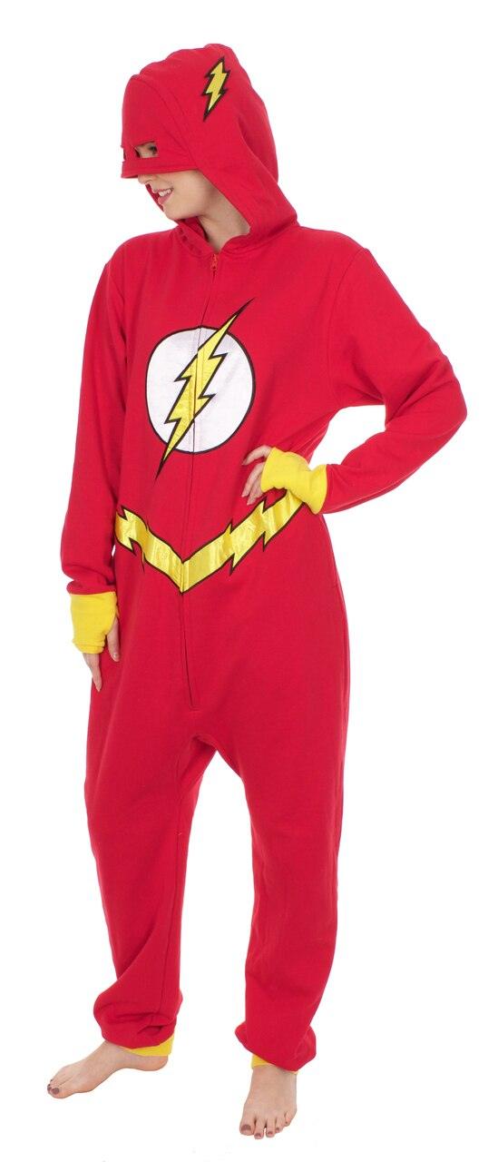 Barry Allen The Flash Hooded One Piece Pajama-tvso