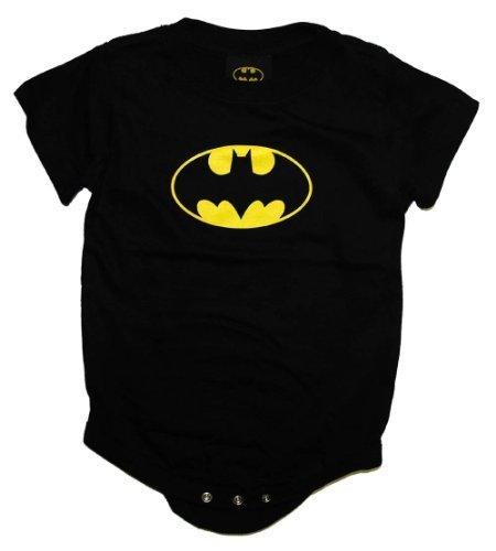 Batman Classic Logo Black Infant Baby Onesie Romper-tvso