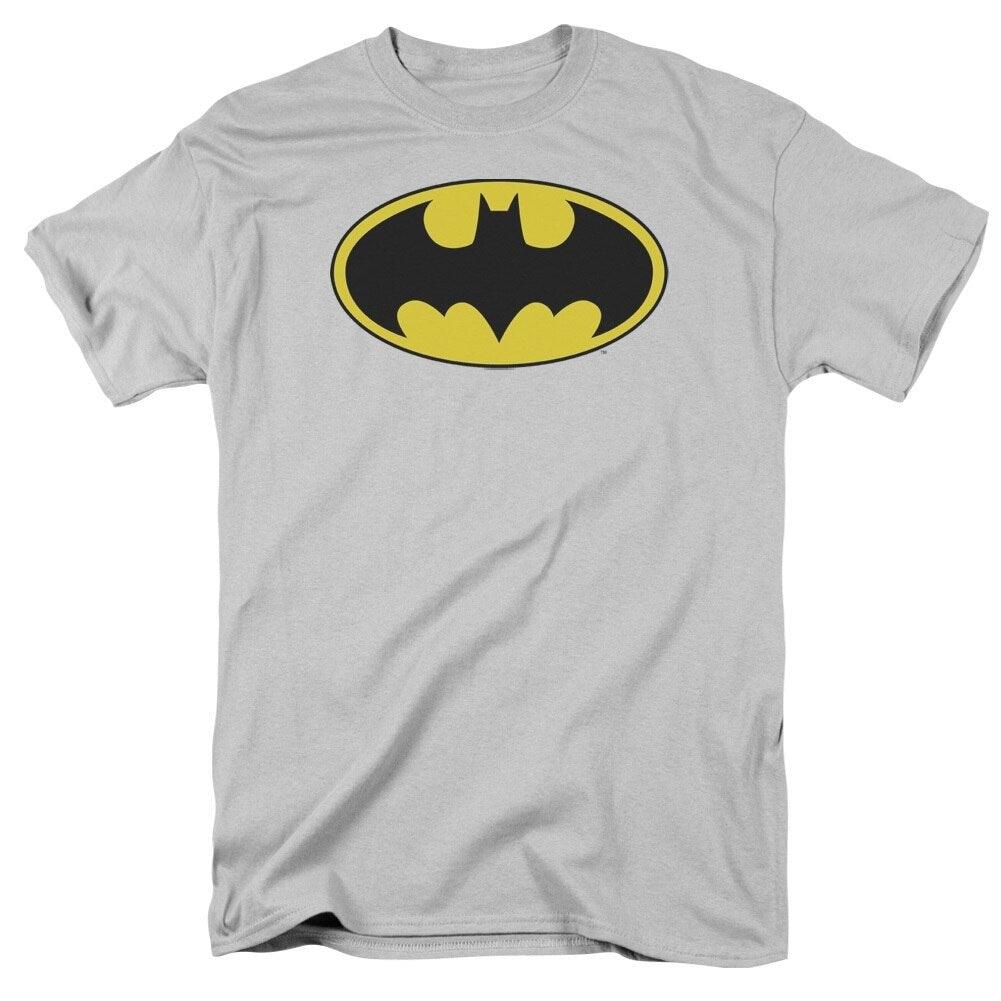 Batman Logo Silver Adult T-shirt-tvso