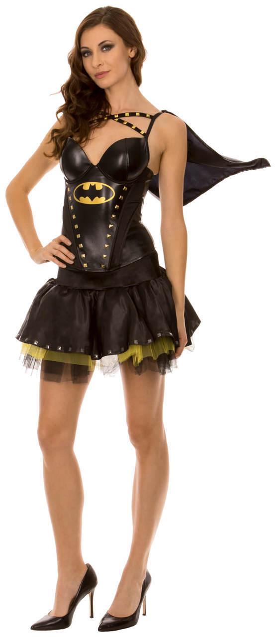 Batman Sexy Studded Corset and Skirt Costume Set-tvso