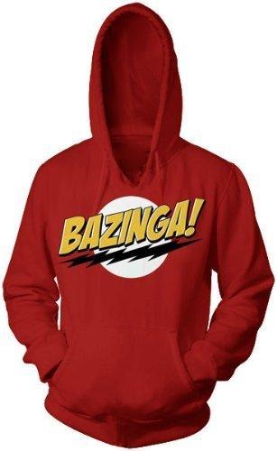 Bazinga! Red Adult Hooded Sweatshirt Hoodie-tvso