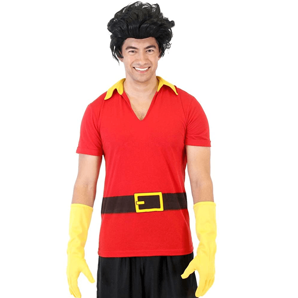 Beauty and The Beast Gaston Shirt Gloves and Wig - TVStoreOnline