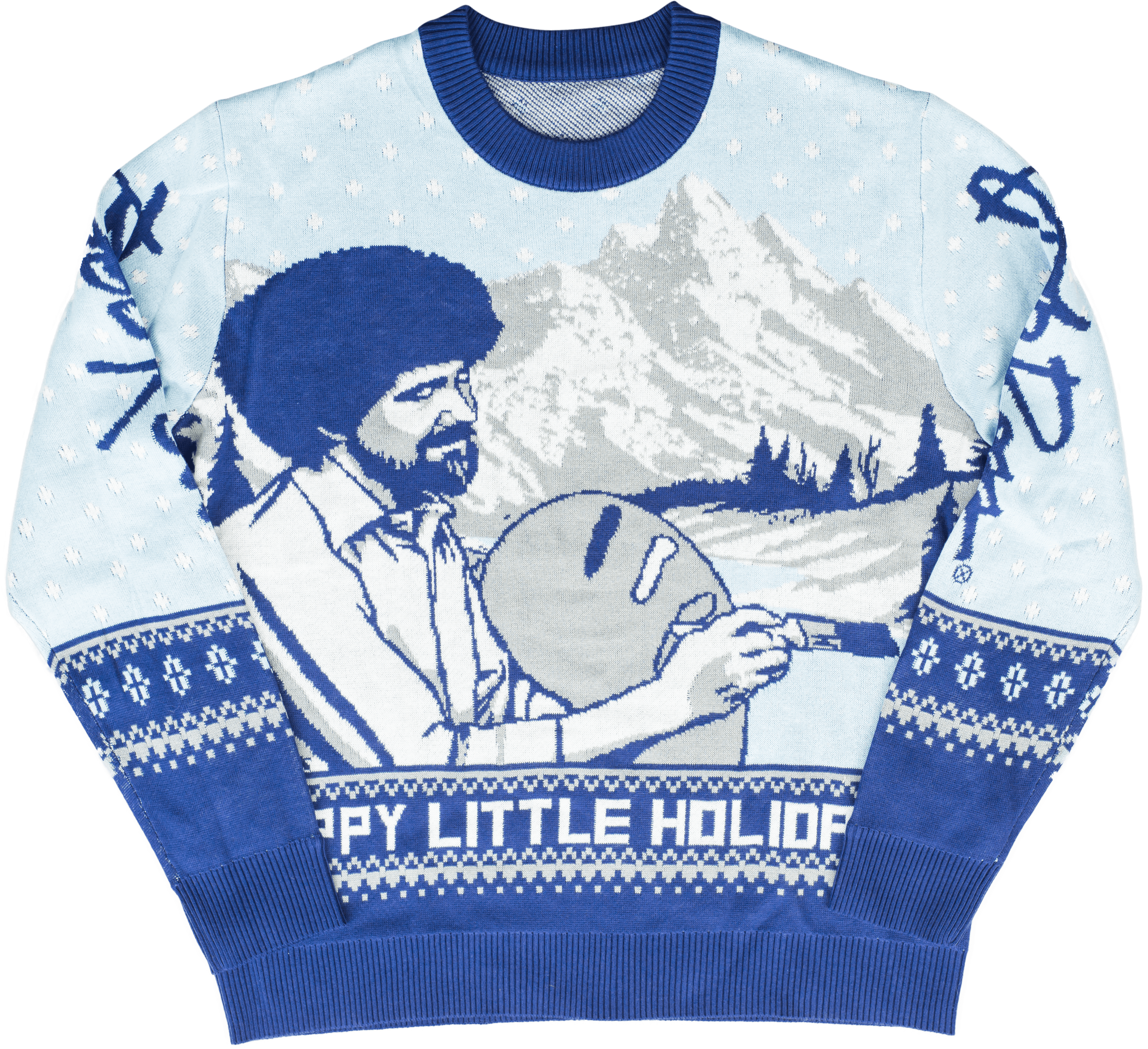 Bob Ross Happy Little Sweater