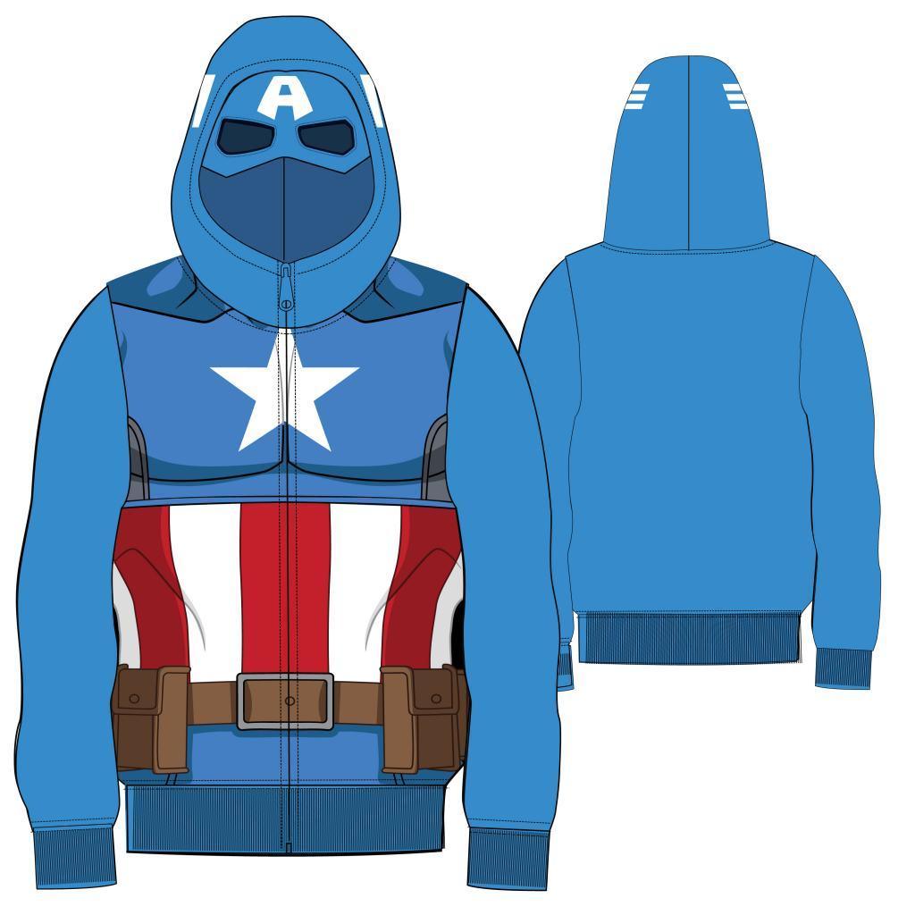 Captain America Boys Costume Hoodie Sweatshirt-tvso