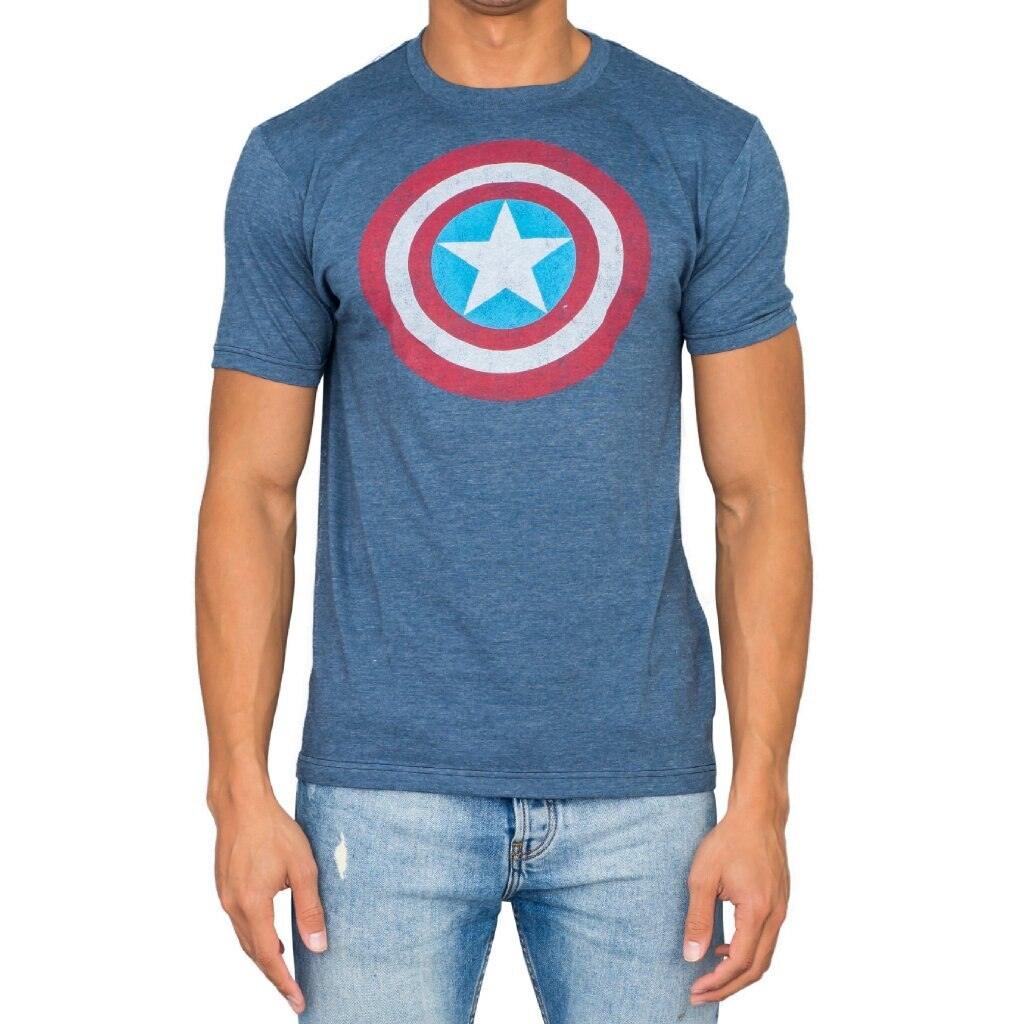 Captain America Distressed Shield Light T-shirt-tvso